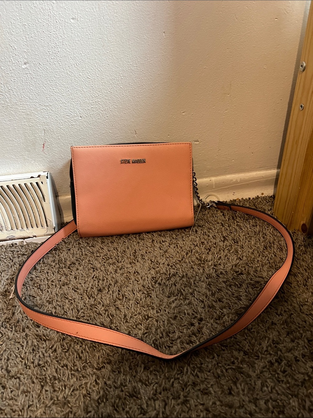 Steve Madden Peach Crossbody Bag with Chain Strap
